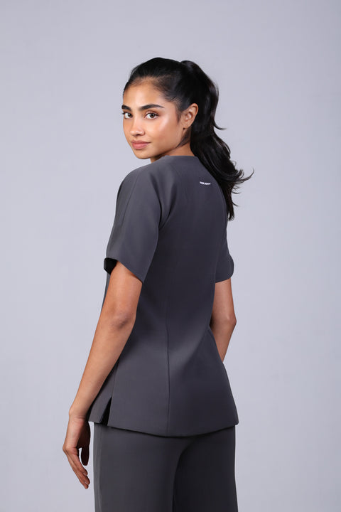 ALIGN SHIRT HALF SLEEVES — WOMENS GREY