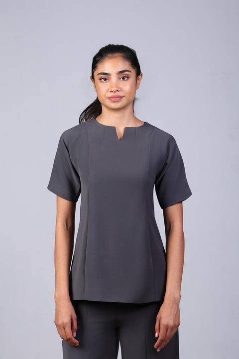 ALIGN SHIRT HALF SLEEVES — WOMENS GREY