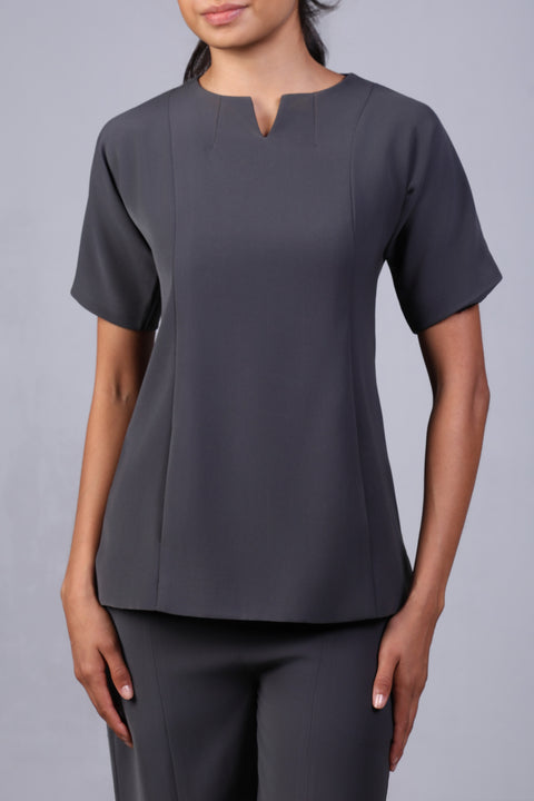 ALIGN SHIRT HALF SLEEVES SET — WOMENS GREY