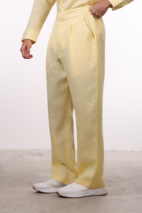 THE CLASSIC LINEN PANTS  — MENS YELLOW