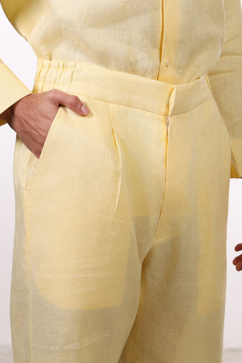 THE CLASSIC LINEN PANTS  — MENS YELLOW