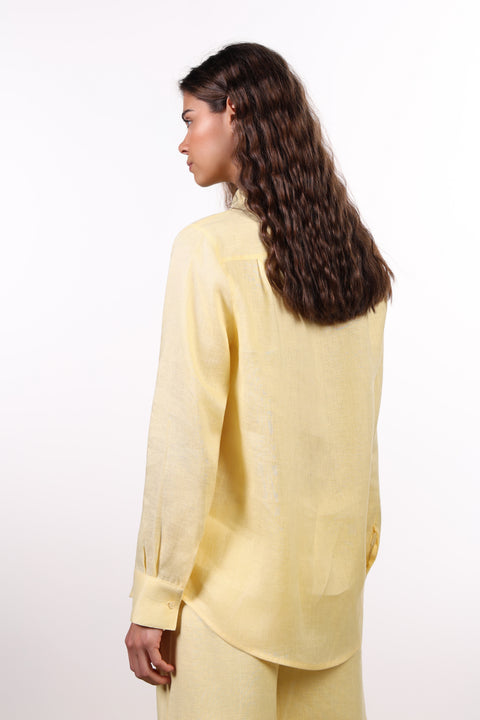 THE CLASSIC LINEN SHIRT  — WOMENS YELLOW