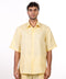THE CLASSIC LINEN SHORT SLEEVES SHIRT — MENS YELLOW