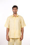 THE CLASSIC LINEN HALF SLEEVES SHIRT — MENS YELLOW