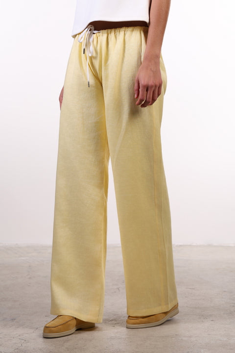 THE CLASSIC LINEN PANTS — WOMENS YELLOW