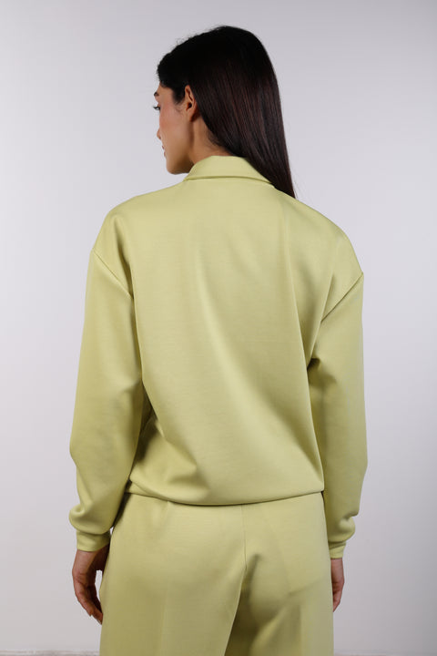 THE TRAVEL WEAR SWEATER — WOMENS LIME GREEN