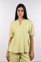 THE TRAVEL WEAR PEPLUM SHIRT — WOMENS LIME GREEN