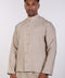 THE LINEN BUTTON-UP SHIRT — MENS BEIGE