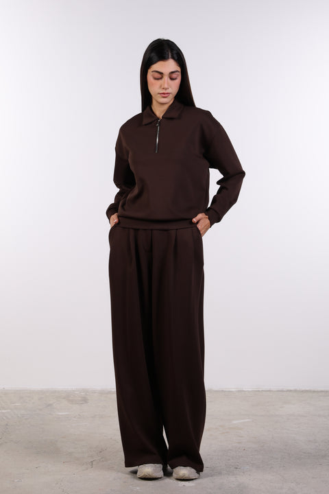 THE TRAVEL WEAR SWEATER — WOMENS BROWN