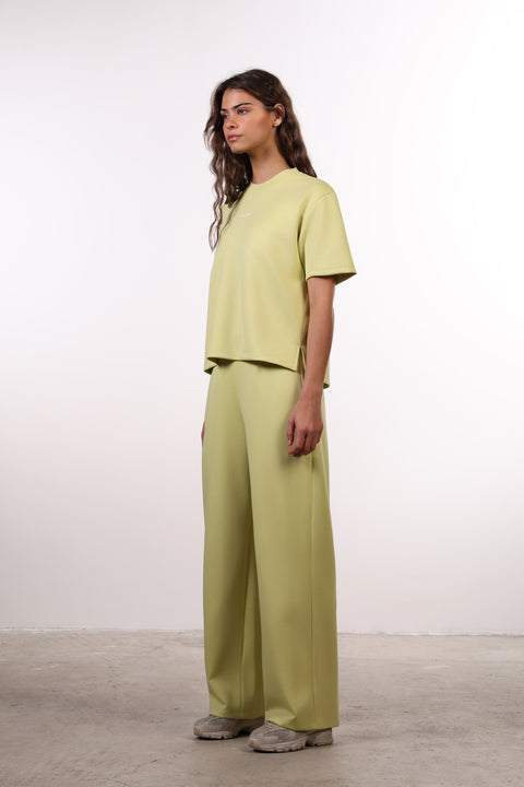 THE TRAVEL WEAR SHIRT SET — WOMENS LIME GREEN