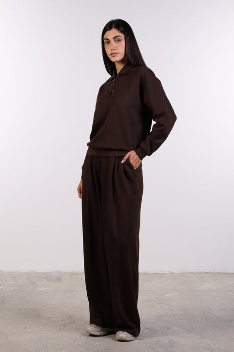 THE TRAVEL WEAR SWEATER — WOMENS BROWN