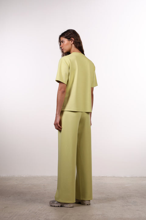 THE TRAVEL WEAR STRAIGHT PANTS — WOMENS LIME GREEN