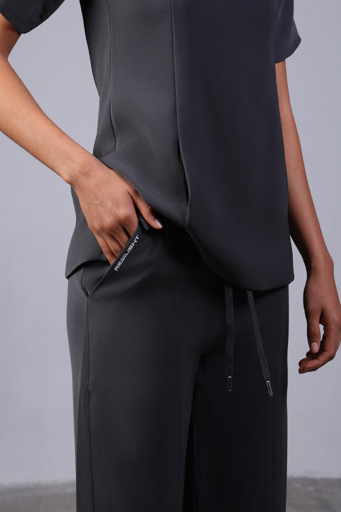 ALIGN SHIRT HALF SLEEVES SET — WOMENS GREY