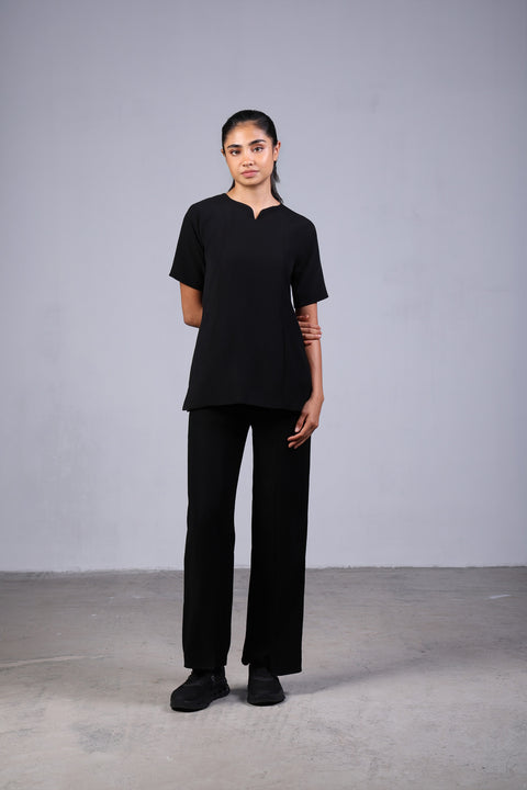 ALIGN SHIRT HALF SLEEVES — WOMENS BLACK