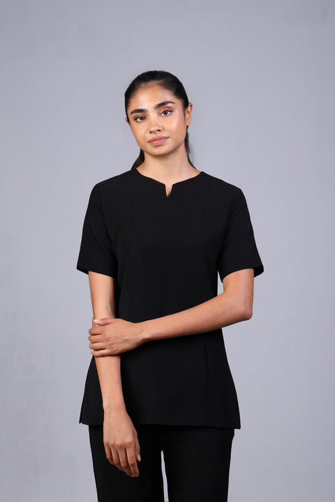 ALIGN SHIRT HALF SLEEVES — WOMENS BLACK