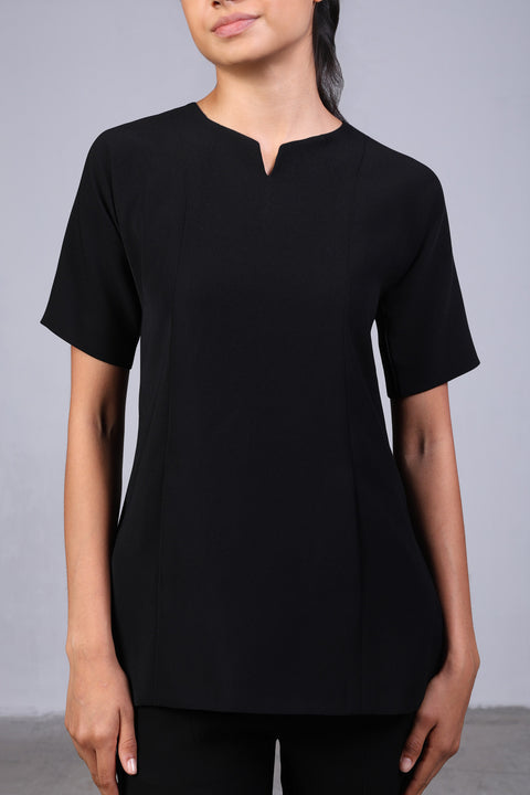 ALIGN SHIRT HALF SLEEVES — WOMENS BLACK