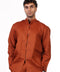 THE JAPANESE LINEN SHIRT  — MENS BURNT ORANGE