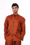 THE JAPANESE LINEN SHIRT  — MENS BURNT ORANGE