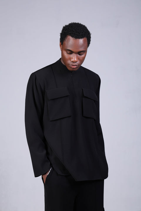 CORE SHIRT FULL SLEEVES — MENS BLACK