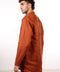 THE JAPANESE LINEN SHIRT  — MENS BURNT ORANGE