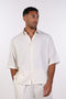 THE RELAXED LINEN BLEND SHIRT— MENS OFF WHITE