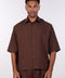 THE RELAXED LINEN BLEND SHIRT— MENS BROWN