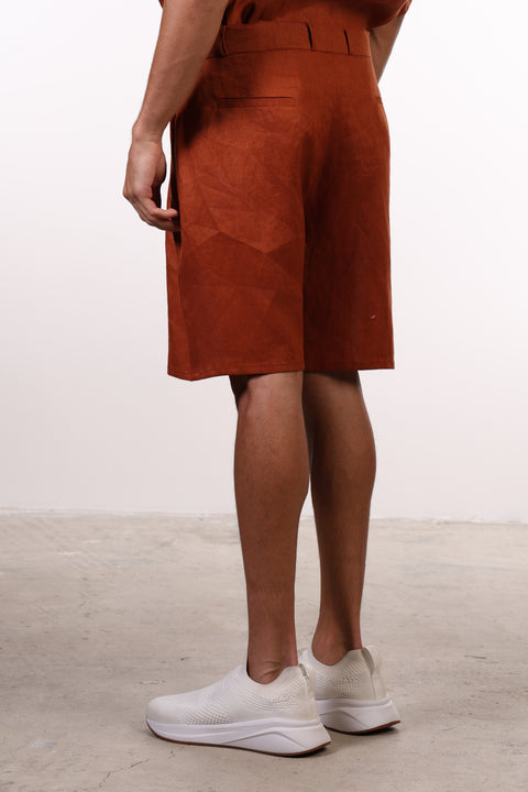 THE SIGNATURE LINEN SET — MENS BURNT ORANGE