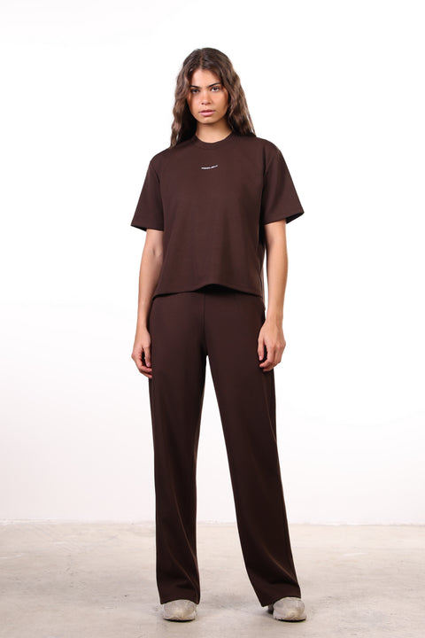 THE TRAVEL WEAR STRAIGHT PANTS — WOMENS BROWN
