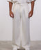 THE DOUBLE-PLEAT LINEN BLEND PANTS  — MENS OFF WHITE