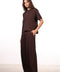 THE TRAVEL WEAR SHIRT SET — WOMENS BROWN