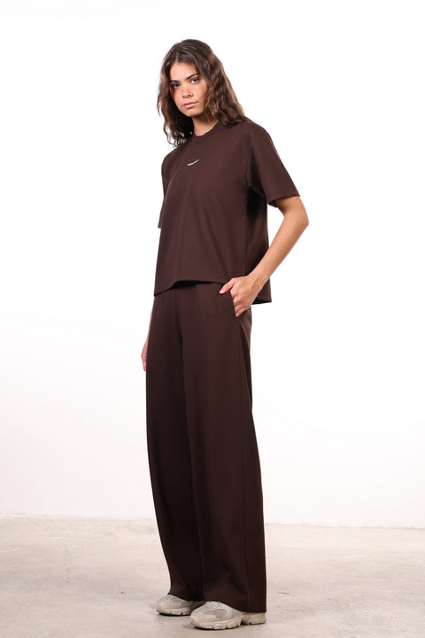 THE TRAVEL WEAR SHIRT SET — WOMENS BROWN