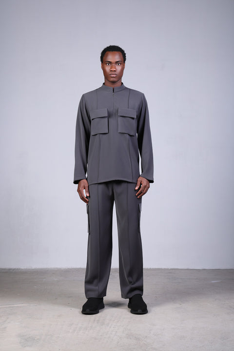 CORE SHIRT FULL SLEEVES SET — MENS GREY