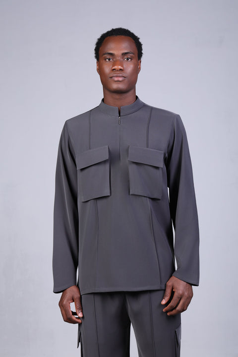 CORE SHIRT FULL SLEEVES SET — MENS GREY
