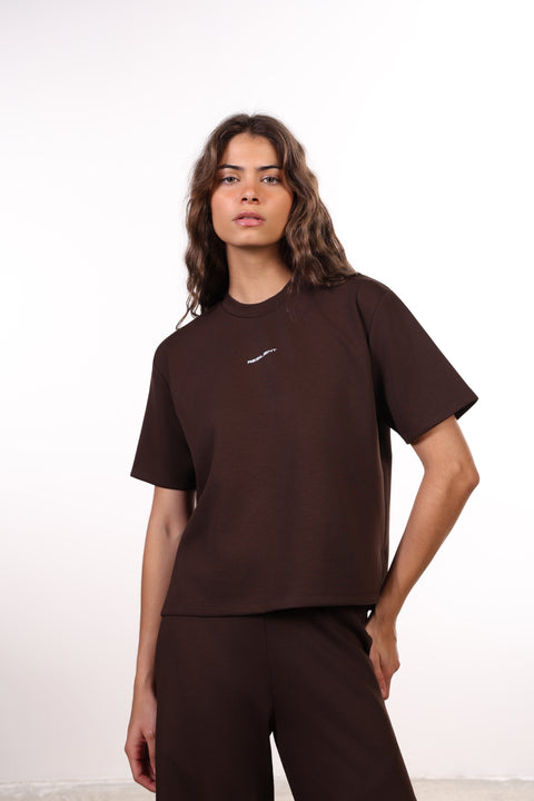 THE TRAVEL WEAR SHIRT SET — WOMENS BROWN