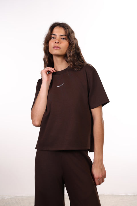 THE TRAVEL WEAR SHIRT SET — WOMENS BROWN