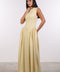 PANELLED MAXI DRESS SLEEVELESS — WOMENS YELLOW