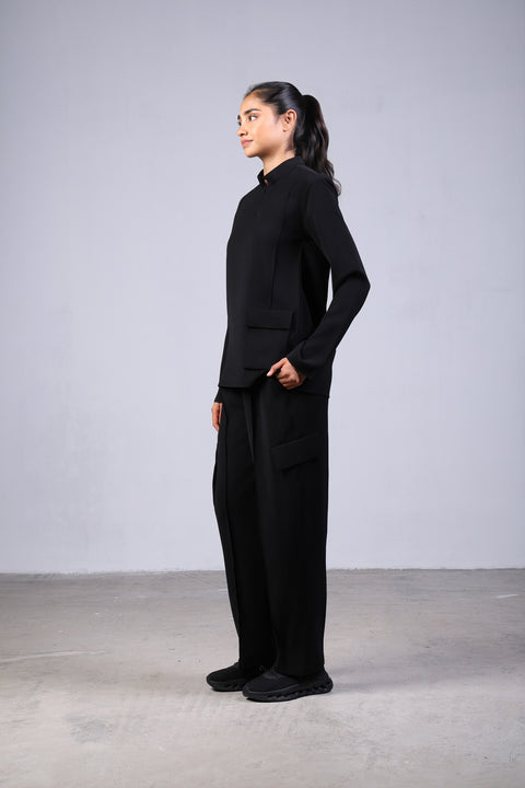 CORE SHIRT FULL SLEEVES — WOMENS BLACK