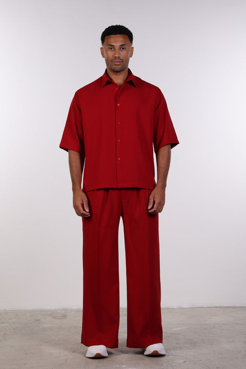 THE RELAXED LINEN BLEND SHIRT— MENS RED
