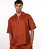 THE SIGNATURE LINEN SHIRT — MENS BURNT ORANGE