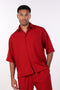 THE RELAXED LINEN BLEND SHIRT— MENS RED