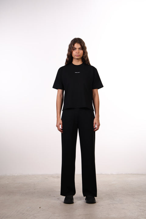 THE TRAVEL WEAR SHIRT SET — WOMENS BLACK