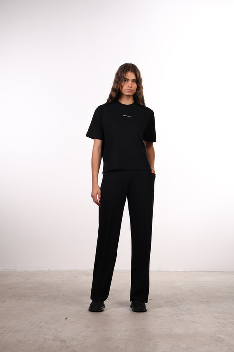 THE TRAVEL WEAR SHIRT SET — WOMENS BLACK