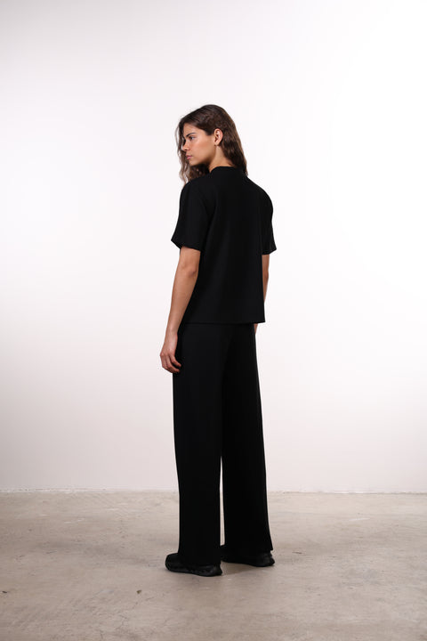 THE TRAVEL WEAR SHIRT SET — WOMENS BLACK
