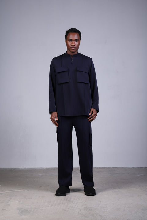 CORE SHIRT FULL SLEEVES SET — MENS NAVY