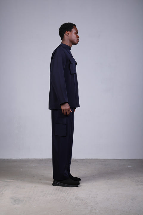CORE SHIRT FULL SLEEVES SET — MENS NAVY