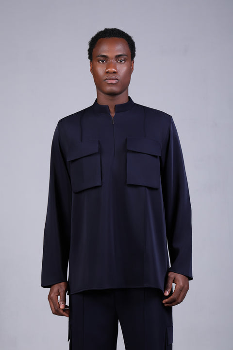 CORE SHIRT FULL SLEEVES SET — MENS NAVY