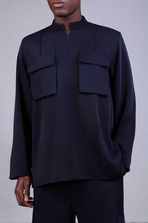 CORE SHIRT FULL SLEEVES SET — MENS NAVY