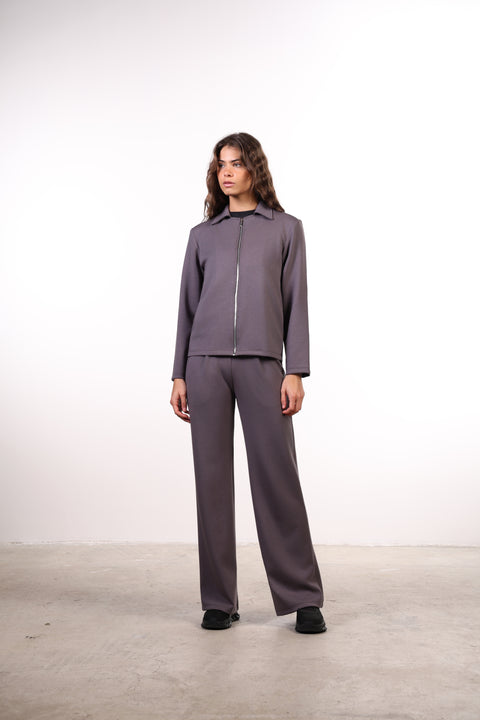 THE TRAVEL WEAR JACKET SET — WOMENS GREY
