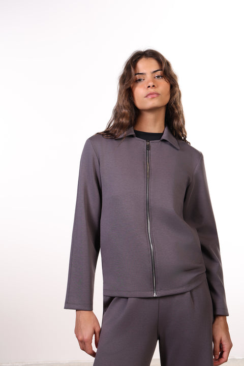 THE TRAVEL WEAR JACKET SET — WOMENS GREY