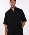 THE RELAXED LINEN BLEND SHIRT— MENS BLACK